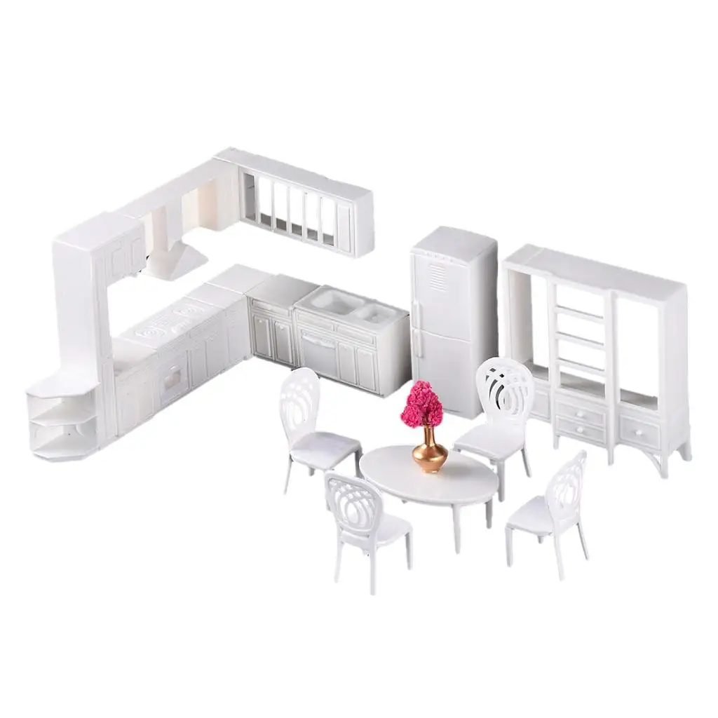 1/25 주방 가구 세트, 테이블 모델 빌딩 키트, DIY 장식품