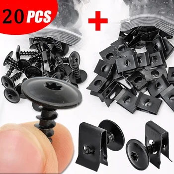 Car Self-tapping Screw Fasteners Auto Metal U-shaped Spacers Self-Tapping Screws Kit Auto Motorcycle Modification Accessories 1