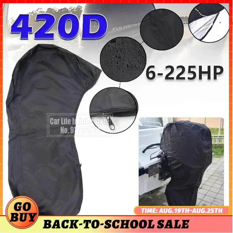 Outboard Motor Cover 420D 6-225HP Yacht Half Outboard Motor Engine Boat Cover