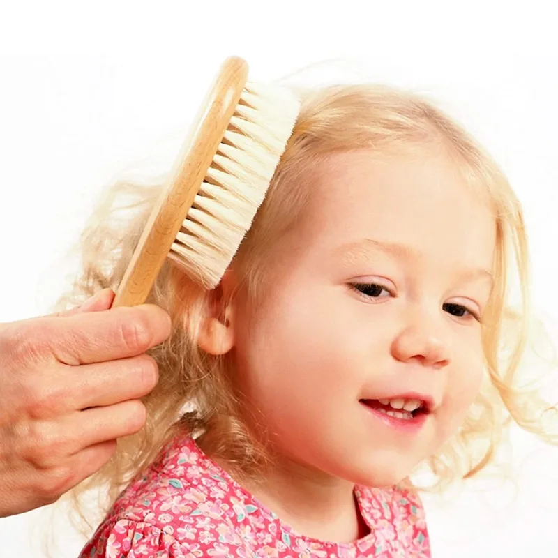 Baby Wool Comb Children's Shampoo Brush Set Bath Massage Comb Baby Soft Hair Cleaning Brush