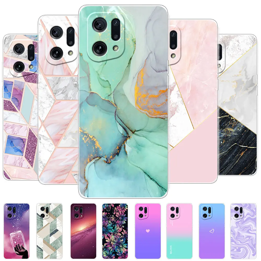 Per Oppo Find X5Pro Custodia Oppo Find X5 Custodia In Silicone Antiurto Per Oppo Find X5 Protezione Per Fotocamera Cover Posteriore Cute Bumper Funda