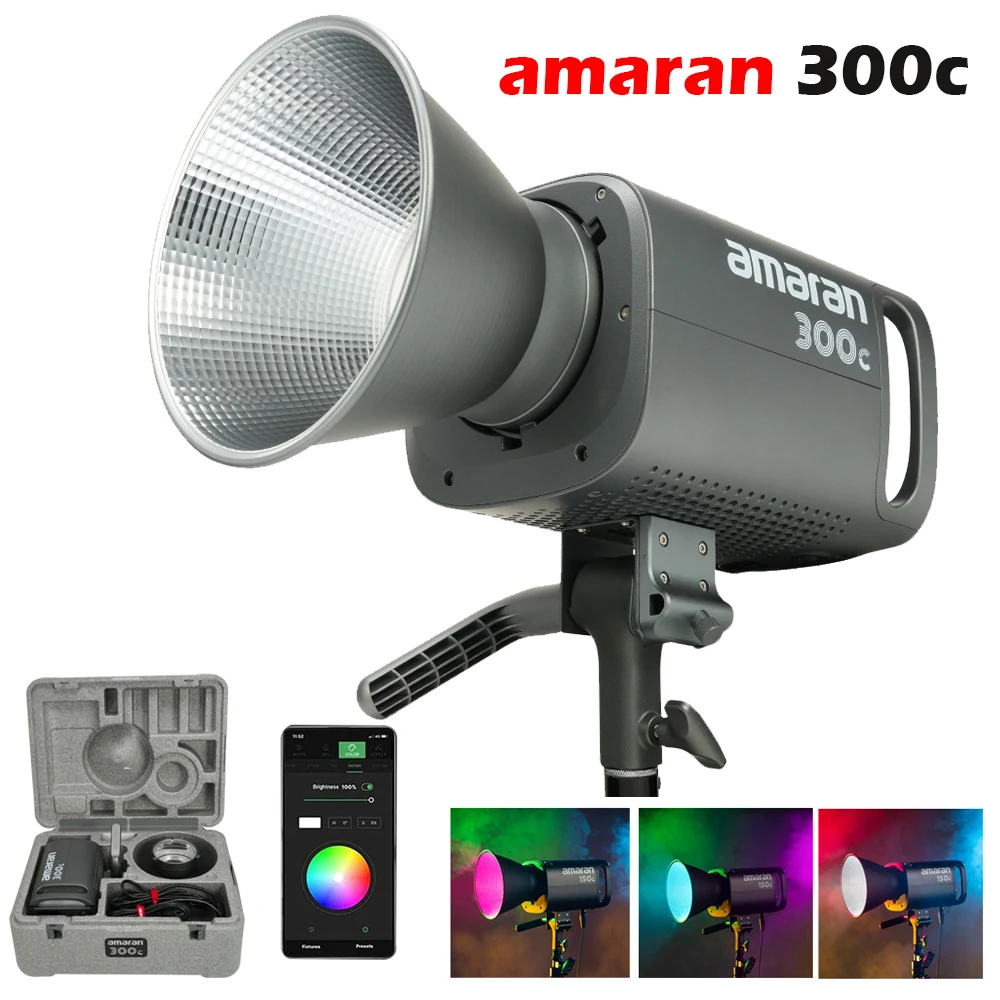 Aputure Amaran 300C RGBWW,300W Bi-Color 2500-7500K Bowens Mount video LED  Light