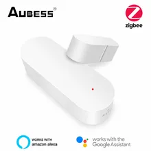 

Aubess ZigBee Tuya Smart Door Window Sensor Independent Magnetic Alarm Detector Home Security Alert Security Alarm Alexa Google