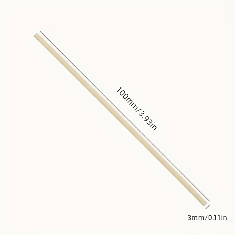Wood Crafts 100Pcs Round Wooden Stick DIY Handmade Building Model Material Solid Wood Stick Small Easter Gift