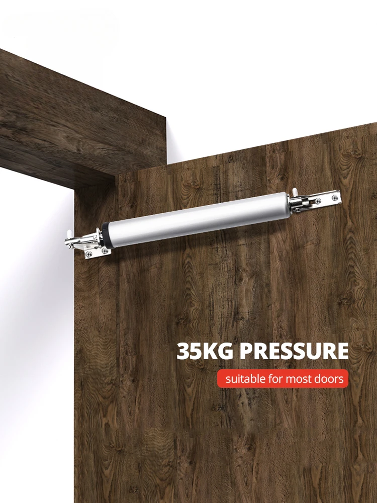 Soft Closing Automatic Door Closer 35KG Pneumatic Adjustable Speed Positioning Door Stop Protective Holder Hardware door closer