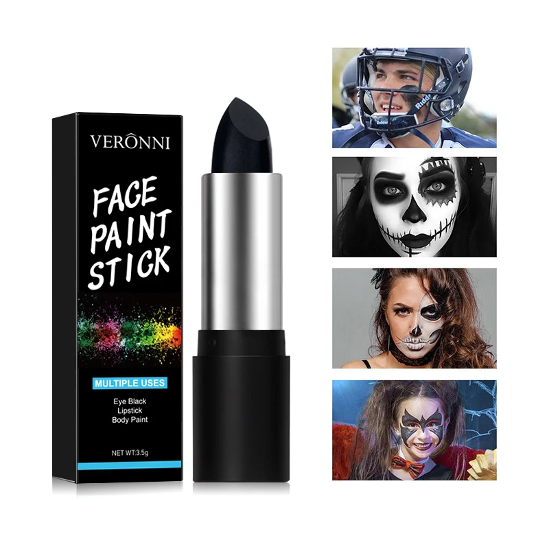 6 Colors Face Body Paint Stick Cream Eyeblack Tube Black Body Painting Blendable Sticks For Halloween Cosplay Joker Makeup 4