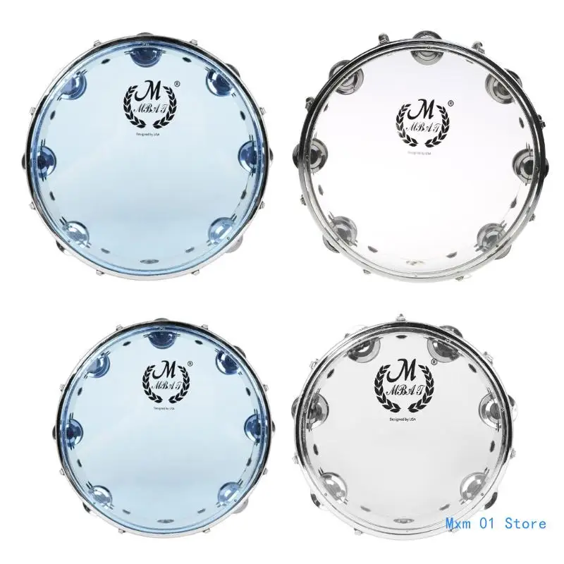 

Adjustable Tone Double Row Tambourine Metal Jingles Hand Held Percussion Bells Drop shipping