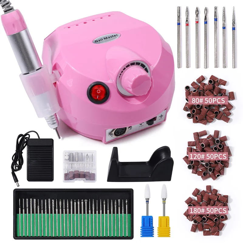 35000rpm Professional Nail Drill Machine Mill for Manicure Nails Lathe Gel Drills Polisher