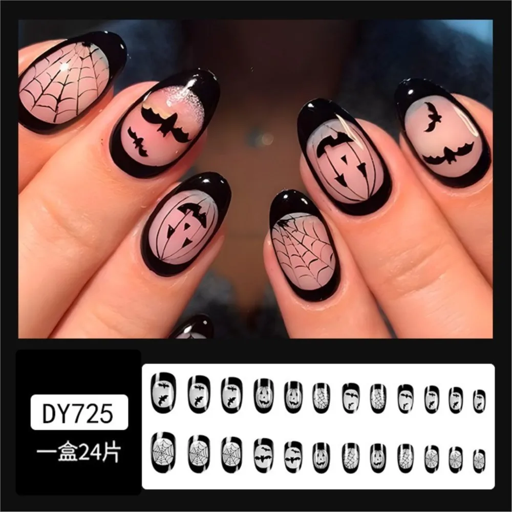 24 Stück Halloween Ballerina-Nägel – Stiletto-Form, Mit Klebe-Tabs, Wiederverwendbar