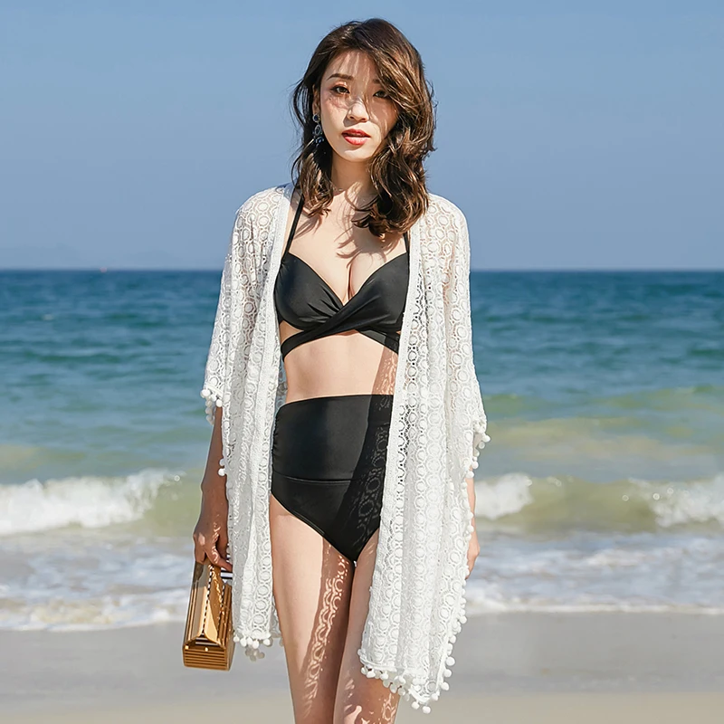 Seaside Vacation Beach Swimsuit Blouse Women's Loose Mid-Length Veils Summer