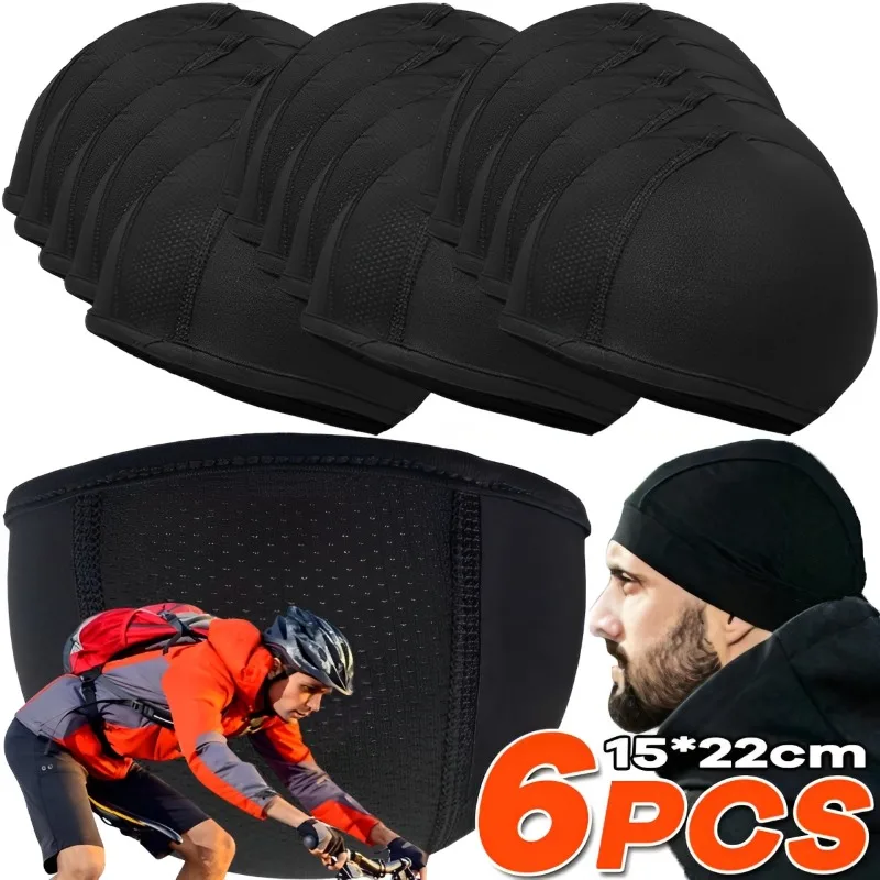 Breathable Mesh Head Cover Moisture Wicking Helmet Cap Dry Fit Skull Cap Quick-drying For Cycling