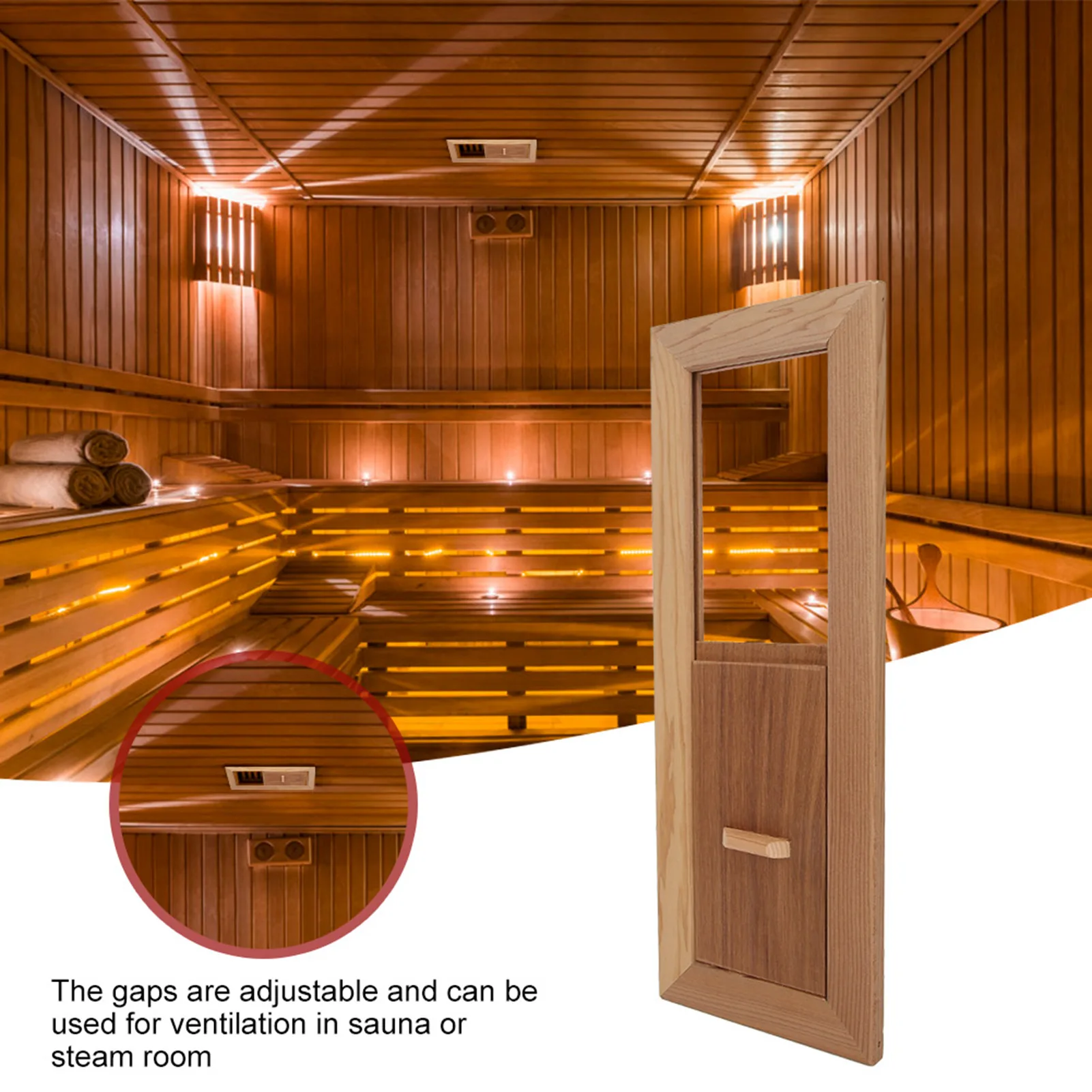 ZK30 Steam Room Sauna Room Air Ventilation Panel Air Vent Grille Sauna Accessory 2