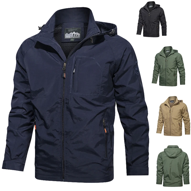

Jackets Men Lightweight Men's Autumn Outdoor Waterproof Breathable Thin Coat Military Camping Hiking Windbreaker Tactical Jacket