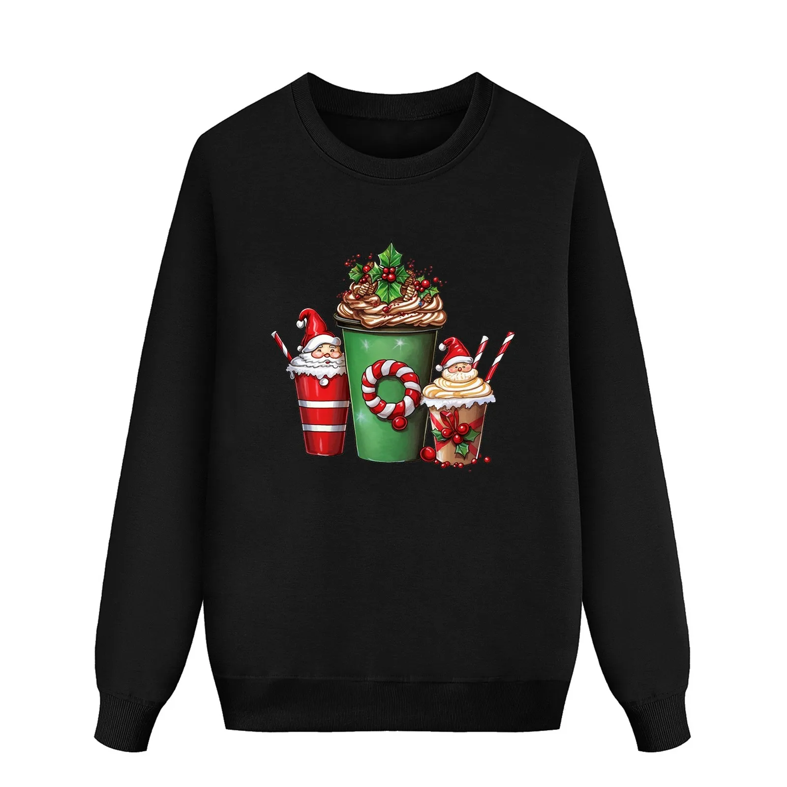 thumbnail image 4 of Pijamas navideños familiares, sudadera con capucha y manga larga con estampado, blusa, atuendo a juego para la familia para las vacaciones de Navidad, 4 of 5