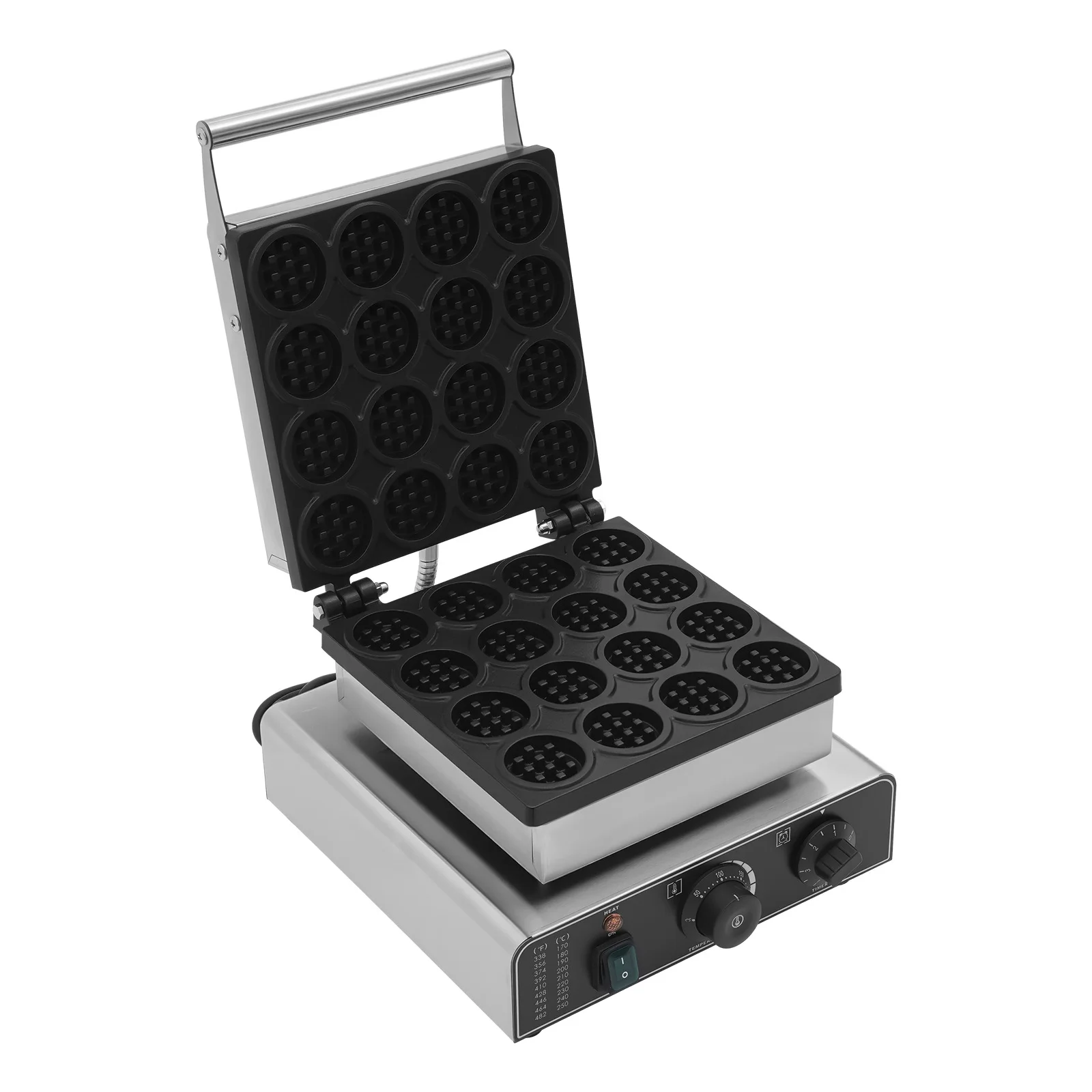 Waffle Baker Machine, 16 Grids Commercial Electric Waffle Maker Temperature Control 110V US Plug for Restaurant Coffee Shop Home 2
