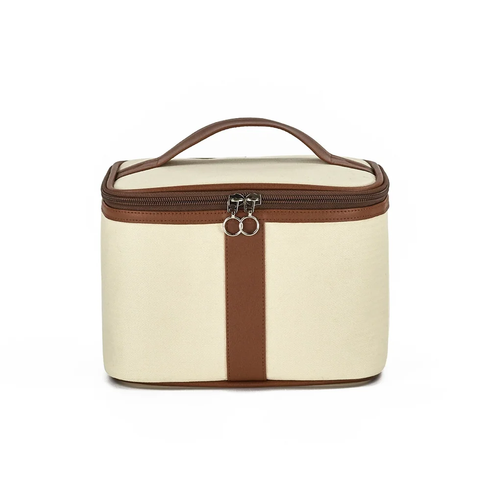 Fosizzo Cosmetic Bags and Cases Organizer Bag With Zipper Women Full Makeup Bag Makeup Suitcase For Travel Storage Bag