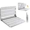 Folding Teak Shower Seat Wall Mounted,Fold Down Shower Seat,Foldable Shower Bench,Home Care Teak Shower Seat Bench for Inside 1