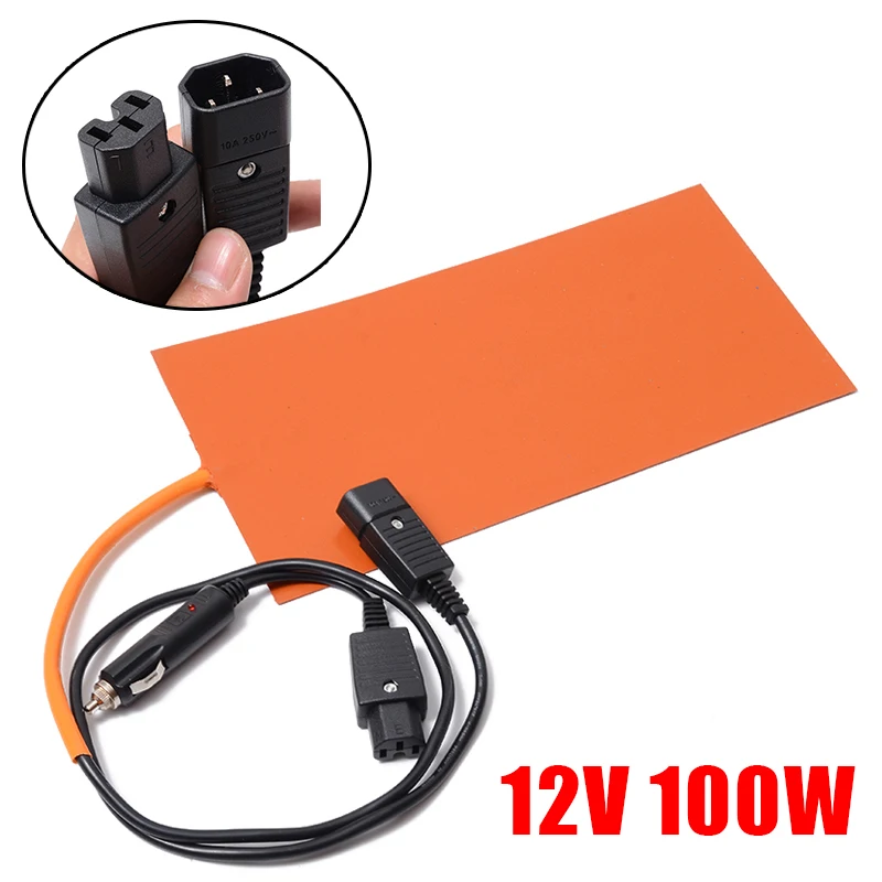 1 Pc 12v 100w Silicone Heating Bed Pad Thermistor Flexible Square Rubber  Heater Mat For 3d Printer Heat Electric Pad 152x304mm - Electric Heating  Pads - AliExpress