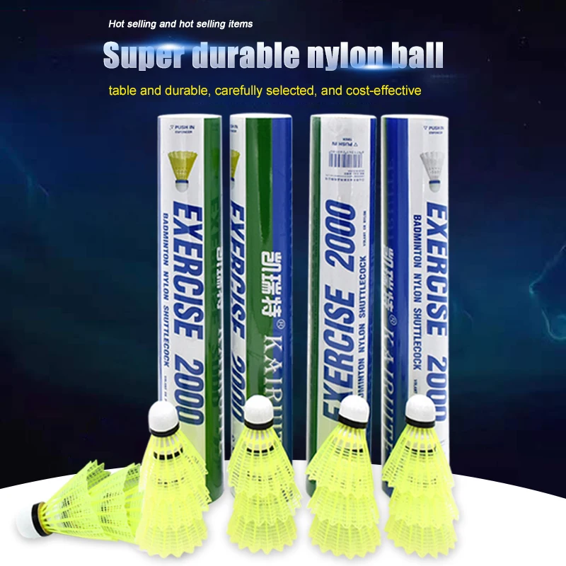 Nylon Badminton Ball 3/6/12 Packs Durable badminton shuttlecock,badminton ball