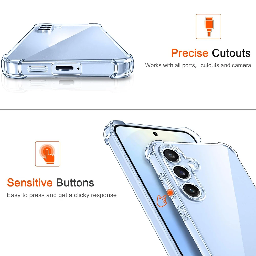 Shockproof Silicone Clear Case Cover