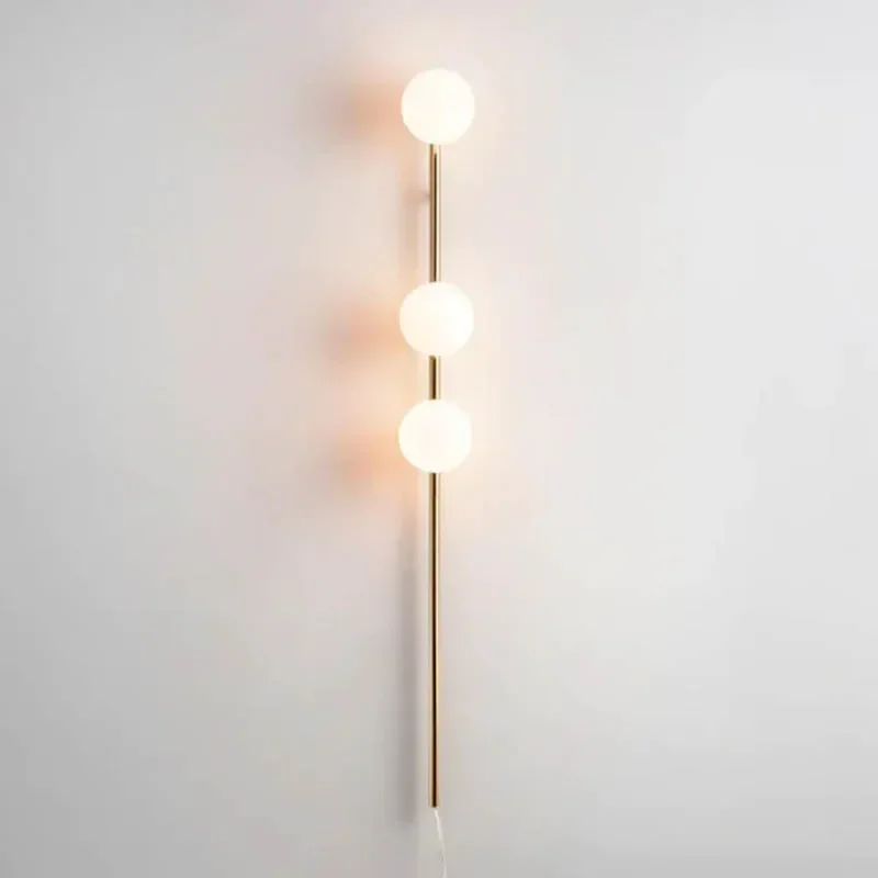 Long LED Glass Ball Plug-In Wall Lamp 2