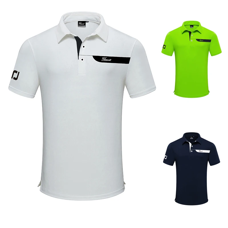 

Quick-drying Men's Golf T-shirt Sports Short Sleeve Shirt Dry Fit Breathable Polo Shirts for Men Golf Wear Golf Clothing