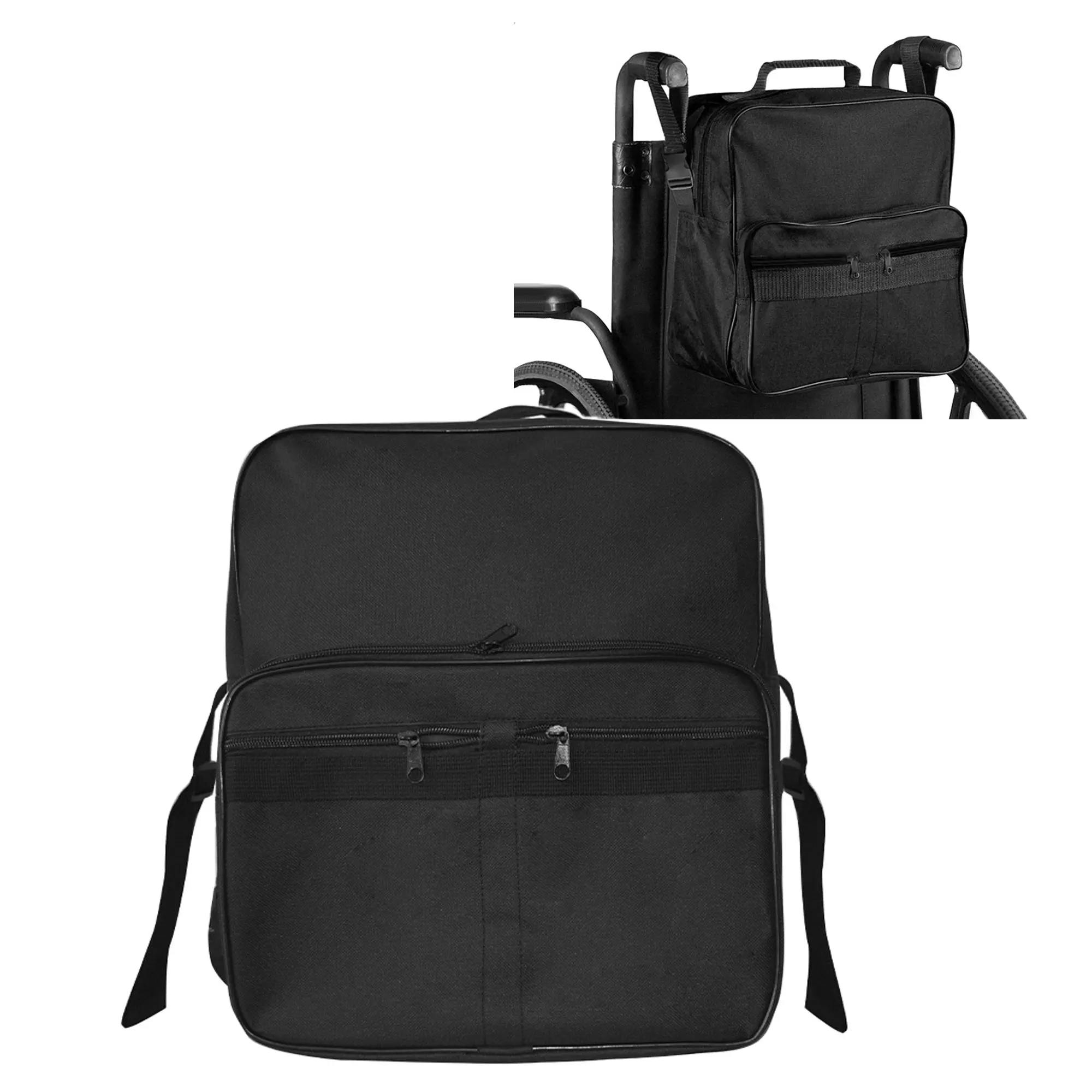 Bolsa para silla de ruedas, práctica bolsa de almacenamiento duradera  multiusos para silla de ruedas, ligera, acolchada, de algodón impermeable  para