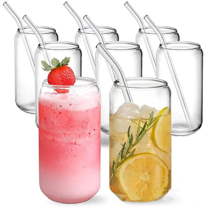 1 Transparent Glass Straw, High Borosilicate Colored Flower Glass Straw,  Elbow Flat Mouth Colored Juice Drink Milk Tea Straw