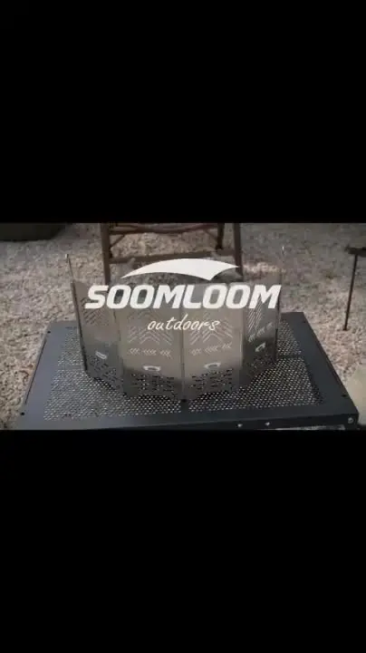 アーチ形焚き火台Morpho六角形焚き火コンロ変換可能ウィンドスクリーン