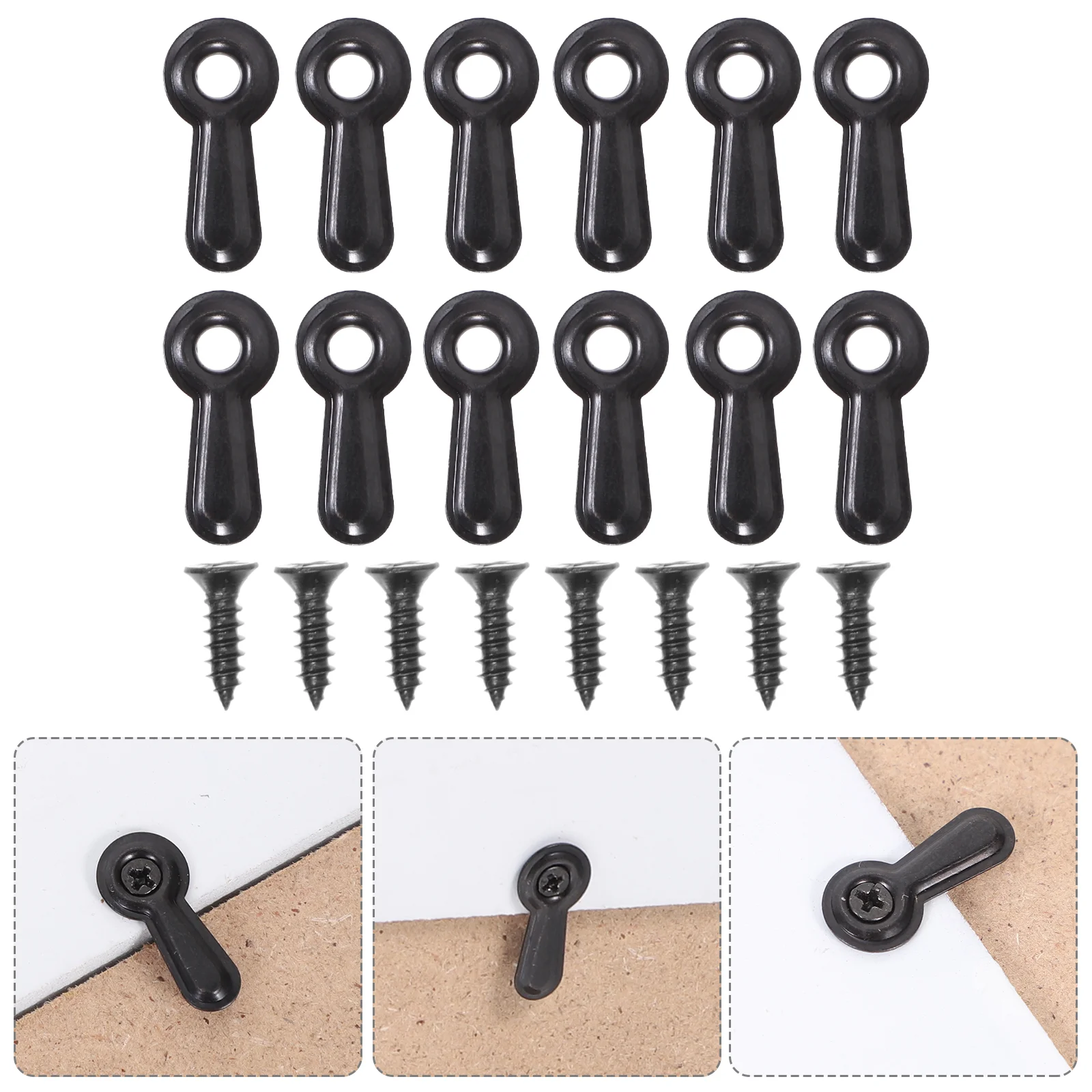 

100 Pcs Photo Frame Hardware Clip Back Plate Buckle Picture Hardwares Backing Clips Fastener Turn Button for Hanging Posters