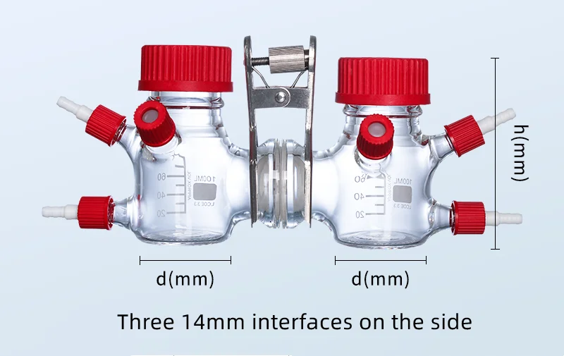 Boîte De Cellules Chimiques 100 Ml Pour Réacteur MFC Anaérobie / Pile à Combustible Microbienne - Neuf