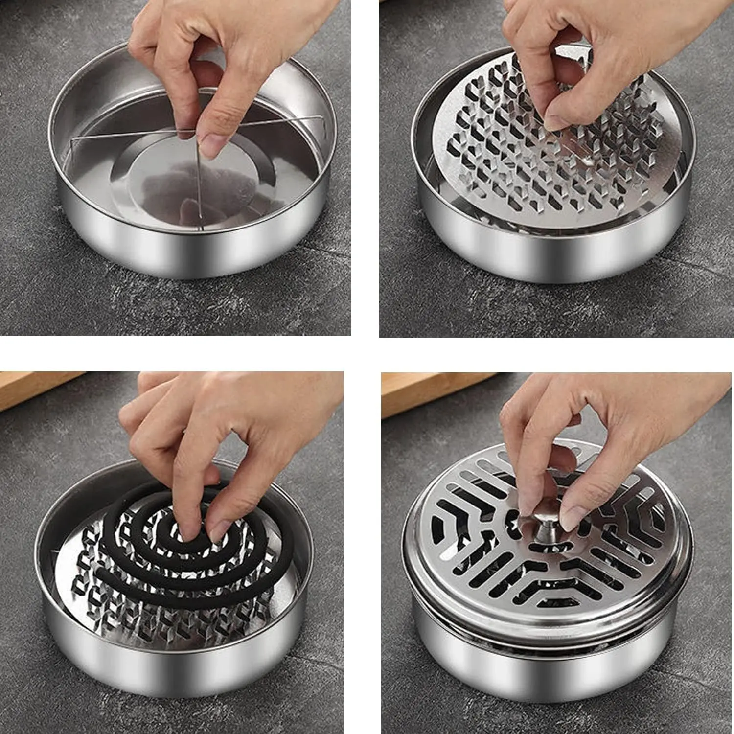 Mosquito Coil Holder Incense Box for Home Office Camping
