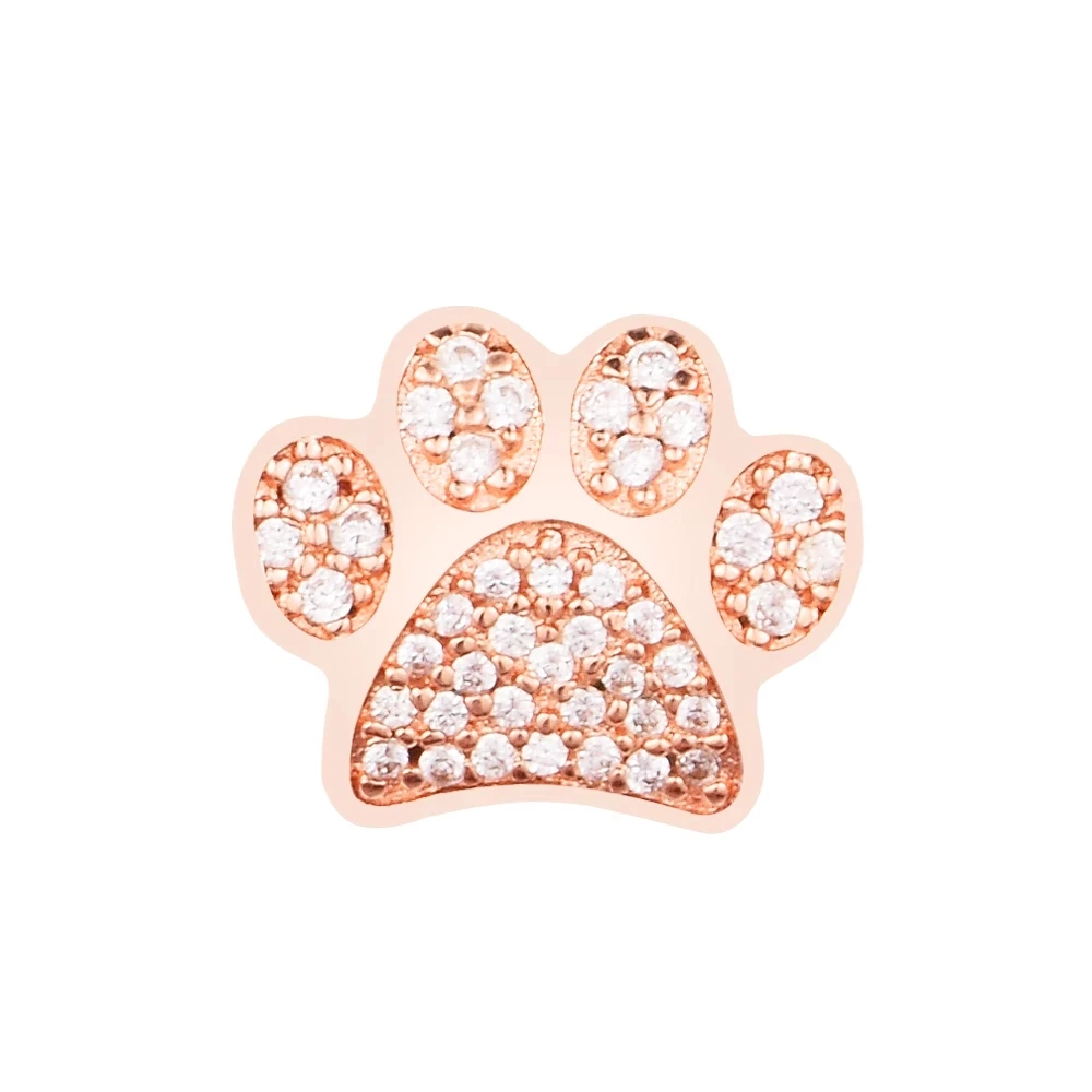 

DIY Rose Gold Pet Footprint Charm Halloween Beads Christmas Charms Bracelet For Women Perfume Mother Kids Silver 925 Original