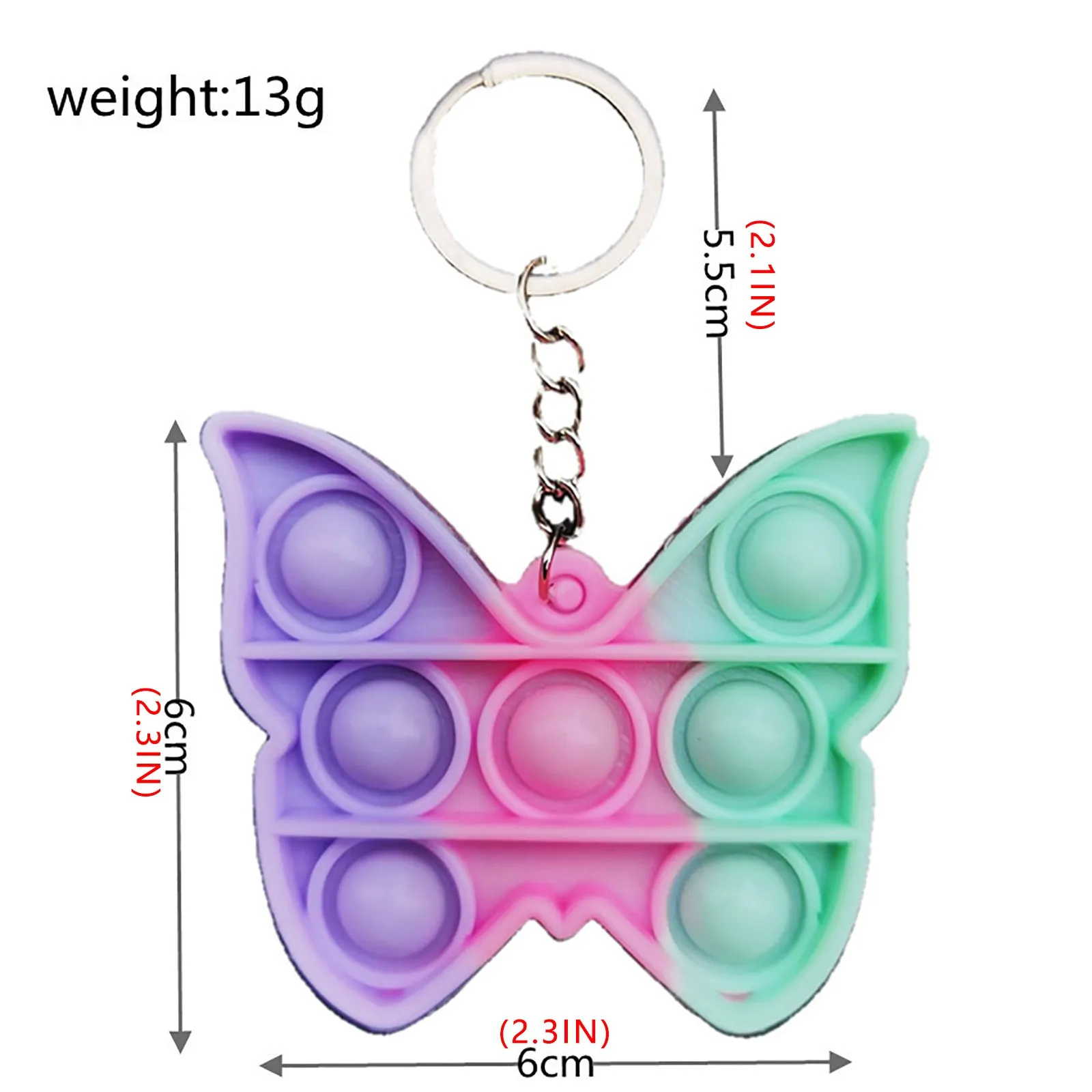 Mini Pops Simple Dimple Keychain Its Push Bubble Anxiety Sensory Fidget Toy Anti Stress Relief For Autism Adults Key Chain Toys squishy mesh ball Squeeze Toys