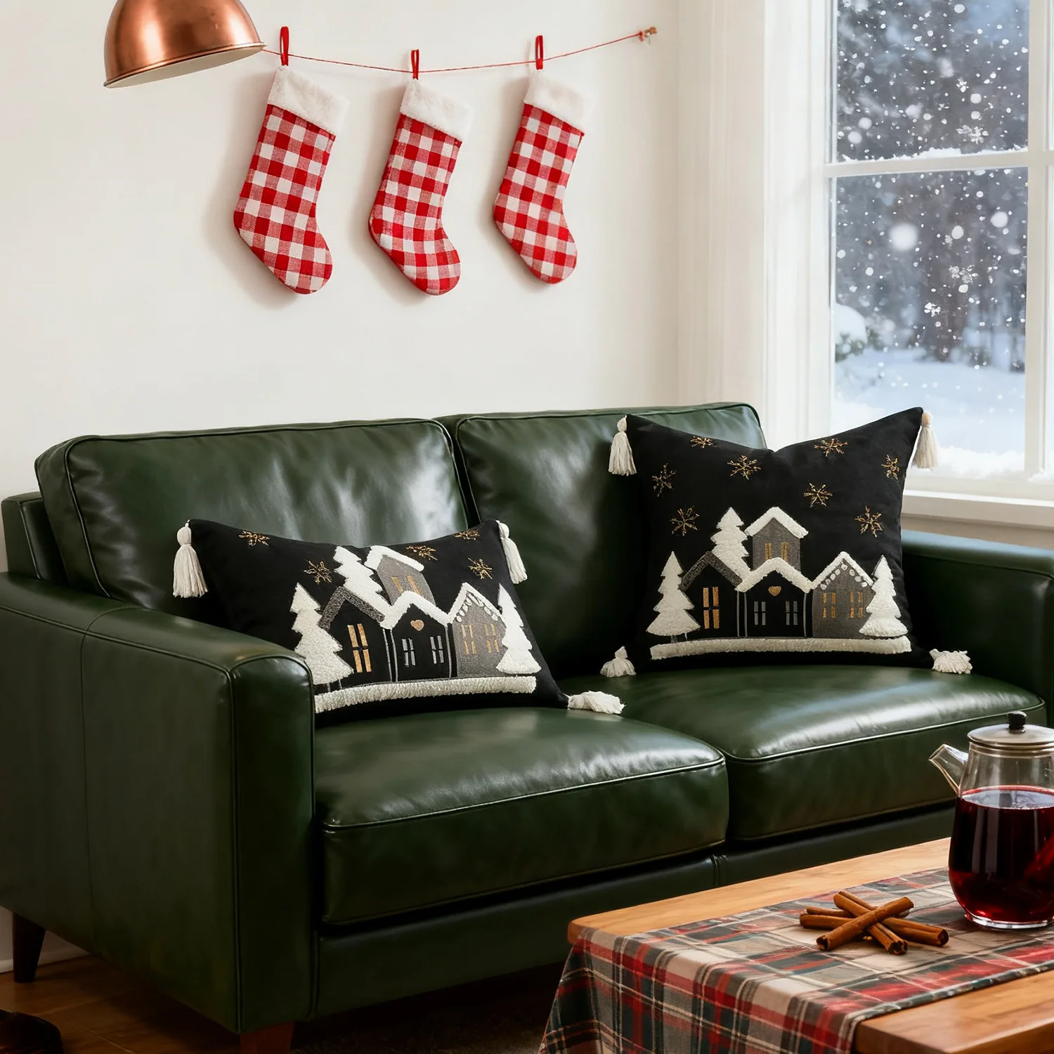 1/2 قطعة وسادة رمي التطريز يغطي مزيج القطن الكتان...