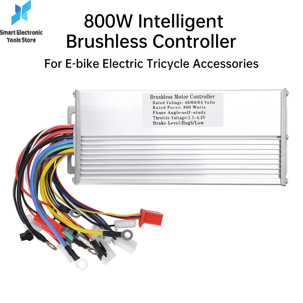 48V 60V 64V 35A 800W Controller motore bicicletta elettrica Controller brushless DC intelligente Controllo interruttore motore e-scooter - immagine 5