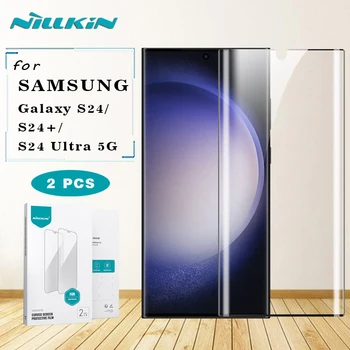 Nillkin 2 pezzi per Samsung Galaxy S24 / S24 Plus / S24 Ultra 5G Pellicola protettiva per schermo con pellicola curva resistente agli urti per Galaxy S24