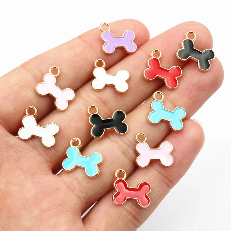 Charming Enamel Bone Pendants for DIY Jewelry Making - Set of 20