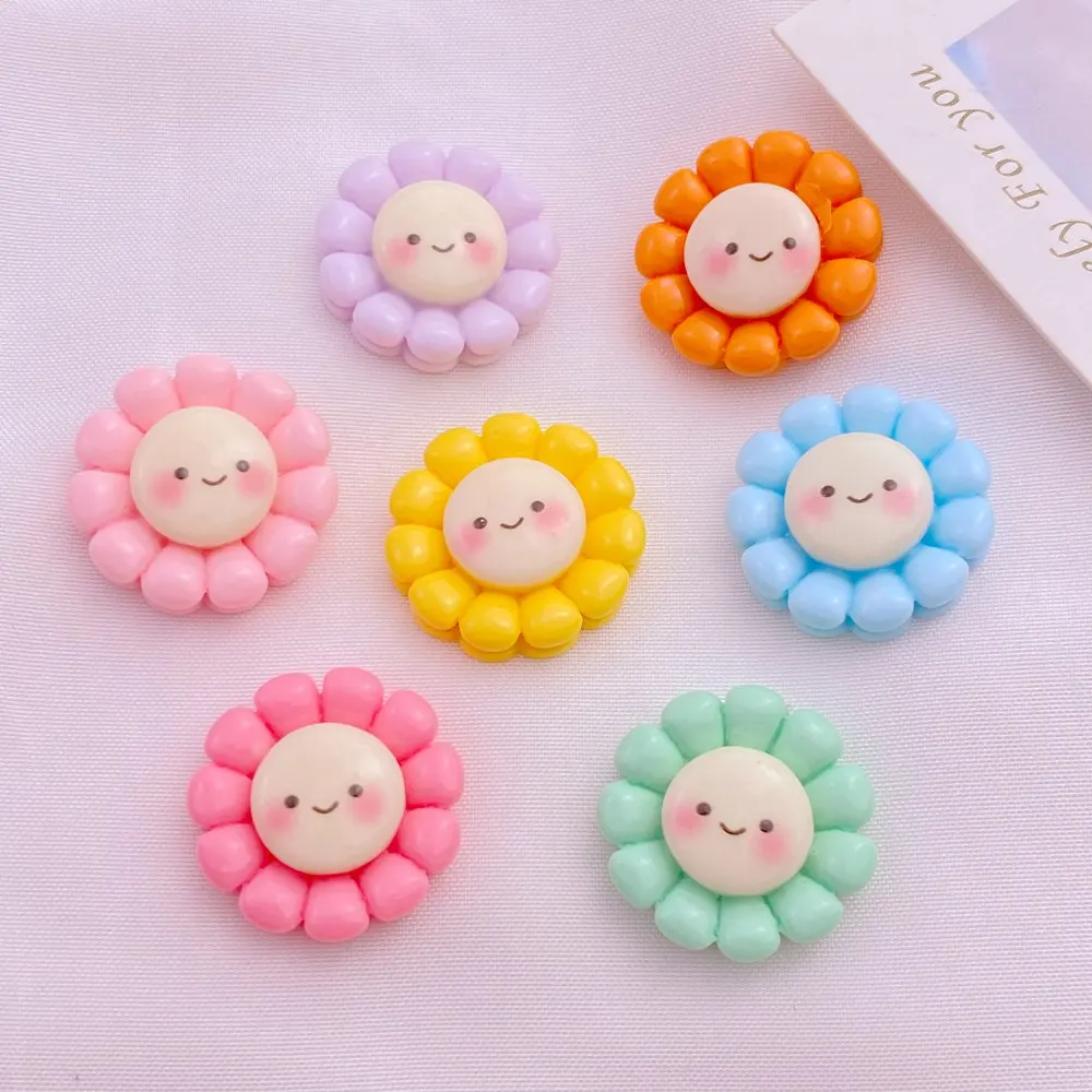 Sunflower Series Resin Embellishments - Set of 10