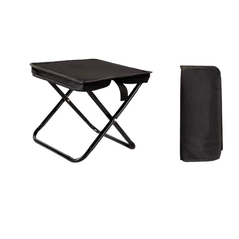 Outdoor Folding Stool 1 PC Portable Small Mazar Carbon Steel Fishing Chair Home Bench Camping Chair Stool Folding Sturdy