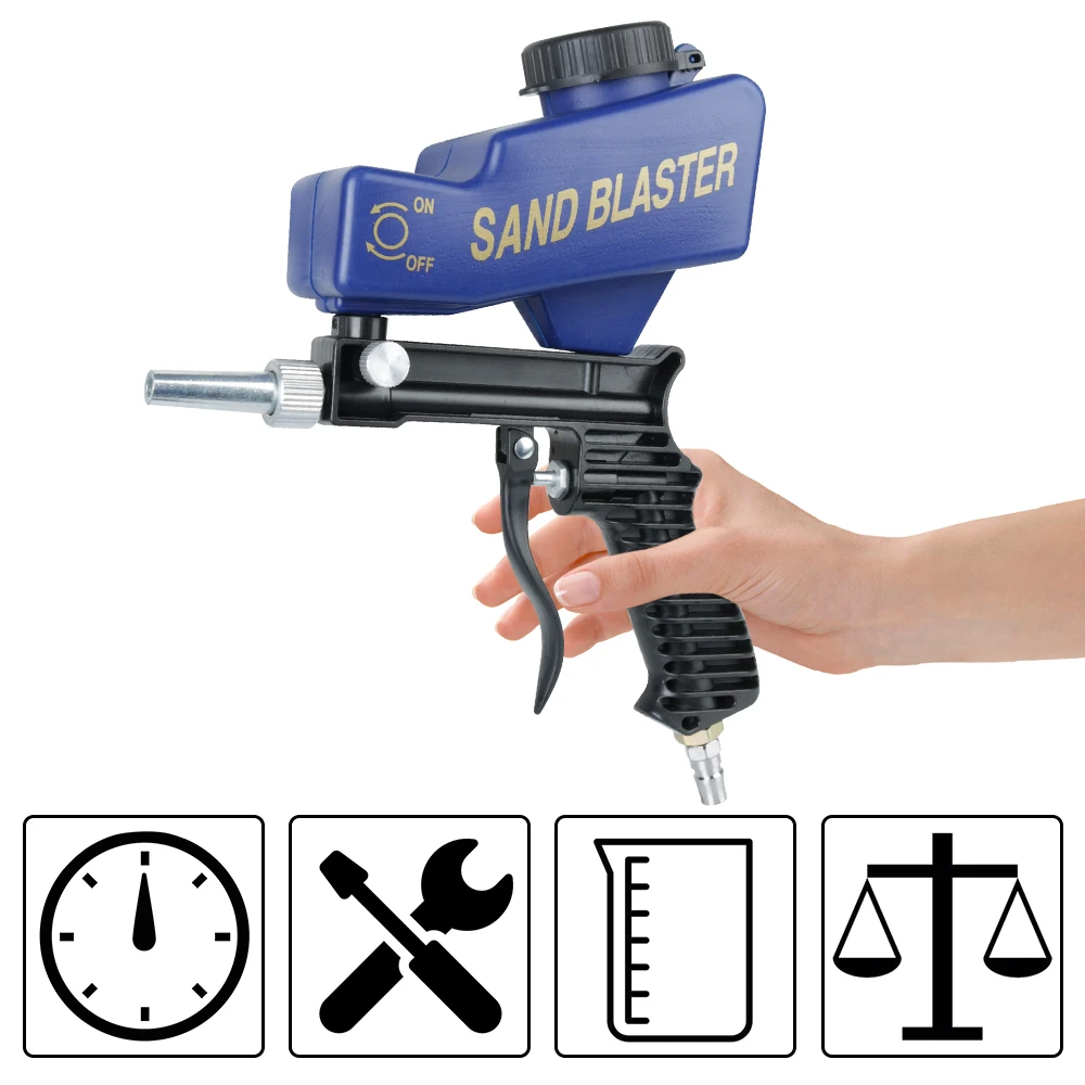 Adjustable Blasting Machine Gravity Sandblasting Gun Pneumatic Sandblasting Set Rust Blasting Device Pneumatic Blasting Gun Set 2