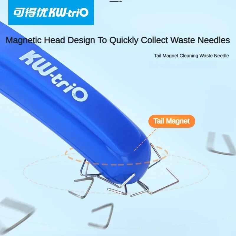 Staple Remover KW-TRIO Portable Magnetic Staple Remover Push Style Less Effort Staples Removal Tool for Home Office School Supplies Stationery