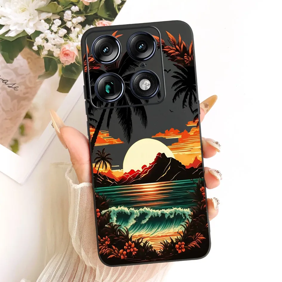 Floral Marble Soft Silicone Protective Case