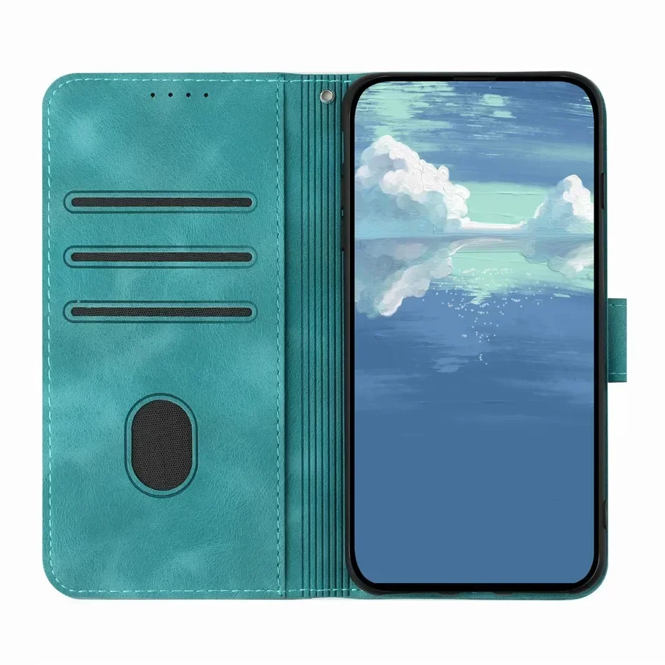 Stylish Flip Wallet Phone Case with Card Pocket & Lanyard