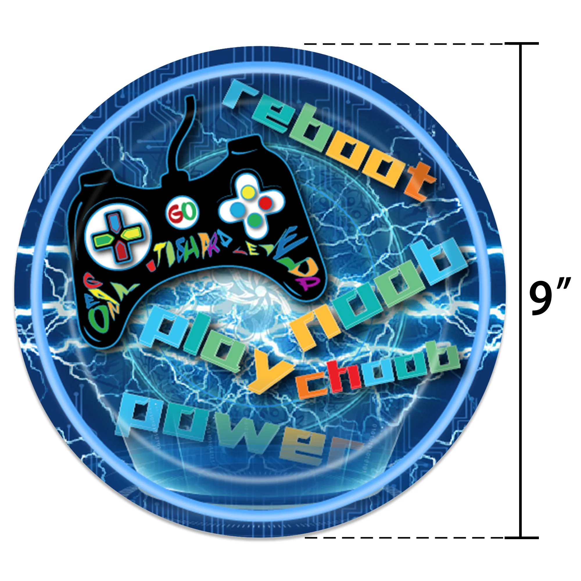 Videospiel Geburtstagsdekorationen Luftballons Gamepad Thema Party Junge Hintergrund Teller Tassen Geschenktüten Tortenständer Stressabbauendes Spielzeug – Detail 15
