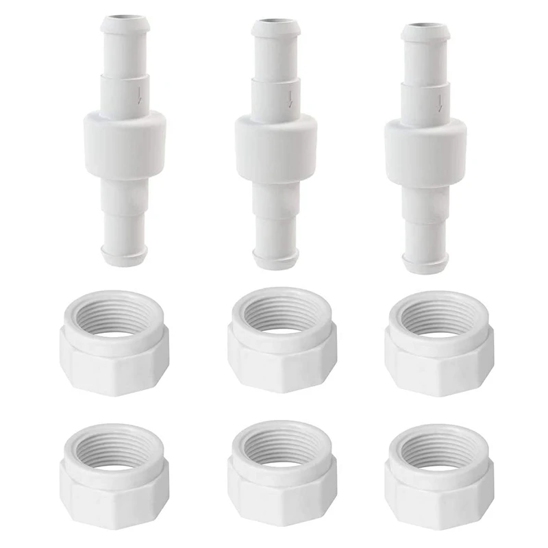 Swimming Pool Cleaning Kit Pool Cleaner Hose Swivel D20 And Hose Nut D15 Replace For Zodiac Polaris 280 180 380 3900 (9 Pack)
