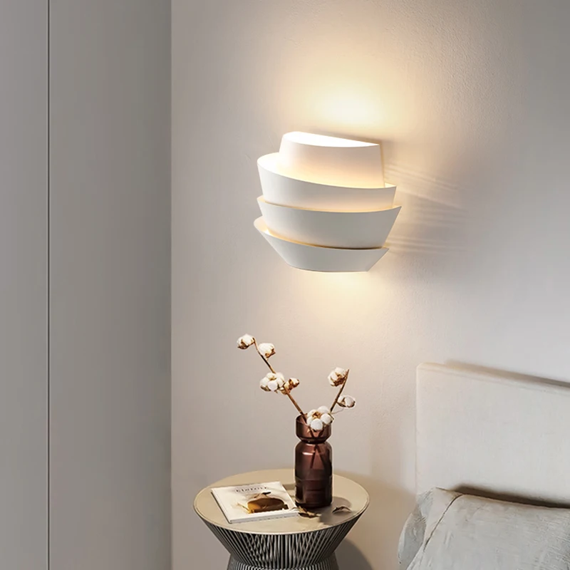 

Wall Lamp Creative Art Living Room Bedroom Bedside Lamp Indoor Entrance Stairway Corridor 110V Round Decorative LED Wall Lights