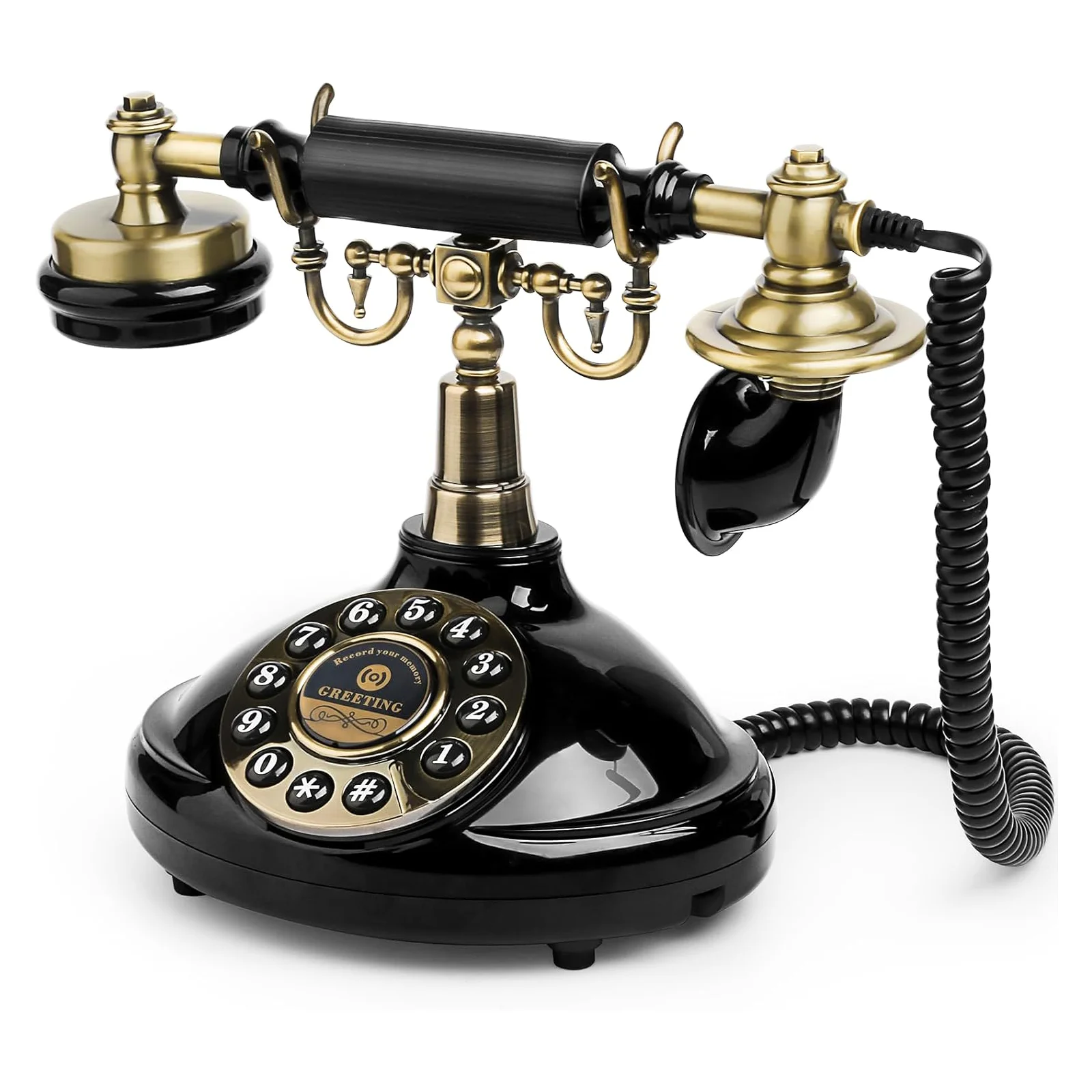 كتاب ضيوف صوتي بنمط عتيق ، هاتف زفاف ، رسالة صوتية...