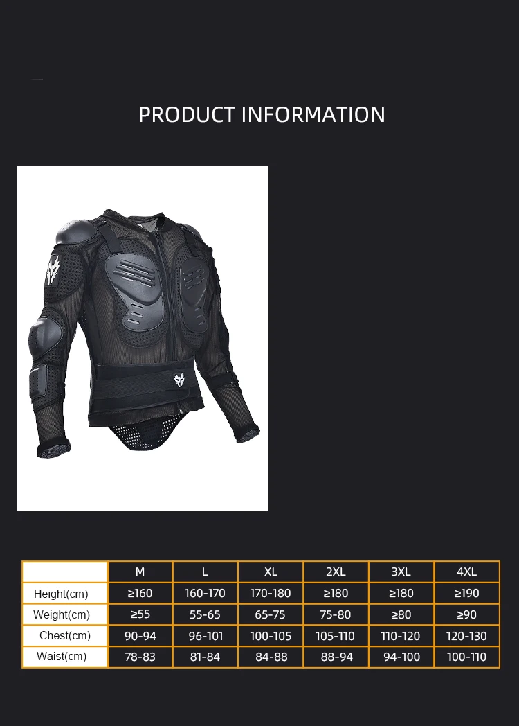 4XL Motorcycle Jackets Men's Full Body Armor Protection Jackets Motocross Enduro Racing Moto Protective Equipment Clothes