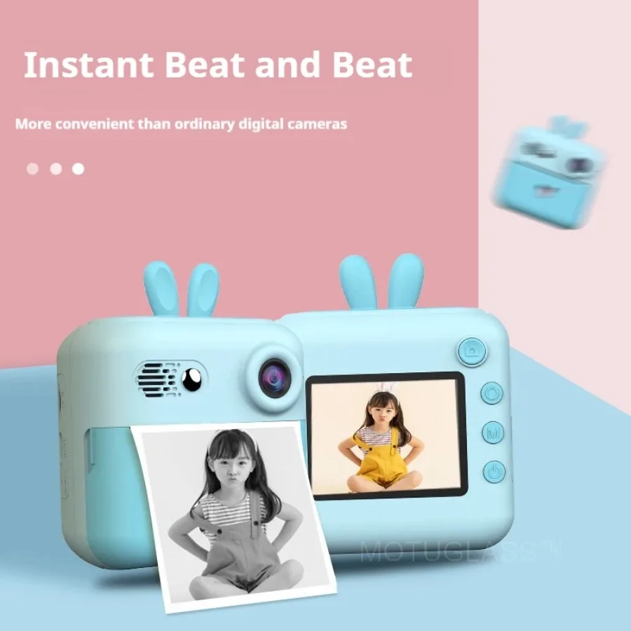 Instant Print Camera for Kids, 3.0" Kids Camera for 3-12 Year, 32MP HD 1080P Digital with 3 Rolls of Printer Paper